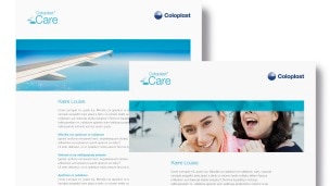 Coloplast Care eksempler på mails